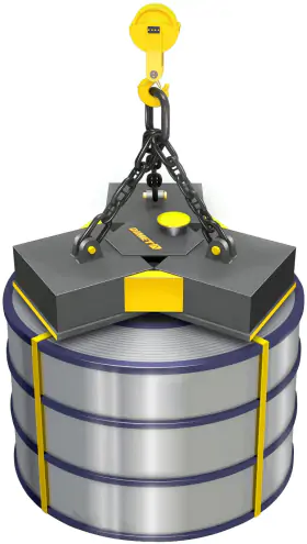 Elektromagnete für rollen und buchten, heben an der stirnfläche